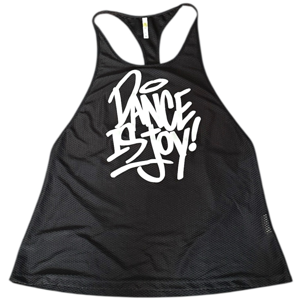 Zumba fitness mess Black Graphic racer back Tank Top